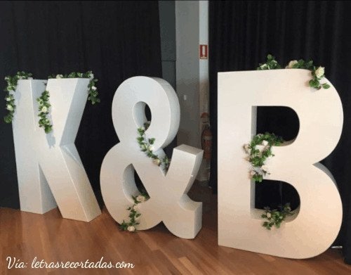 Letras de madera gigantes para boda